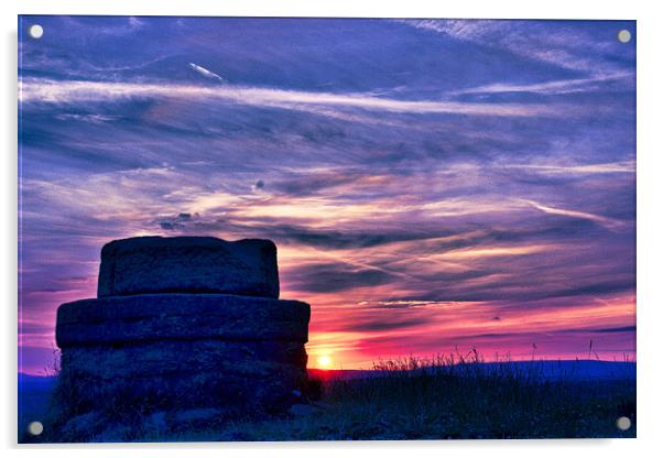  Hartshead Pike Sunset Acrylic by Andy Smith