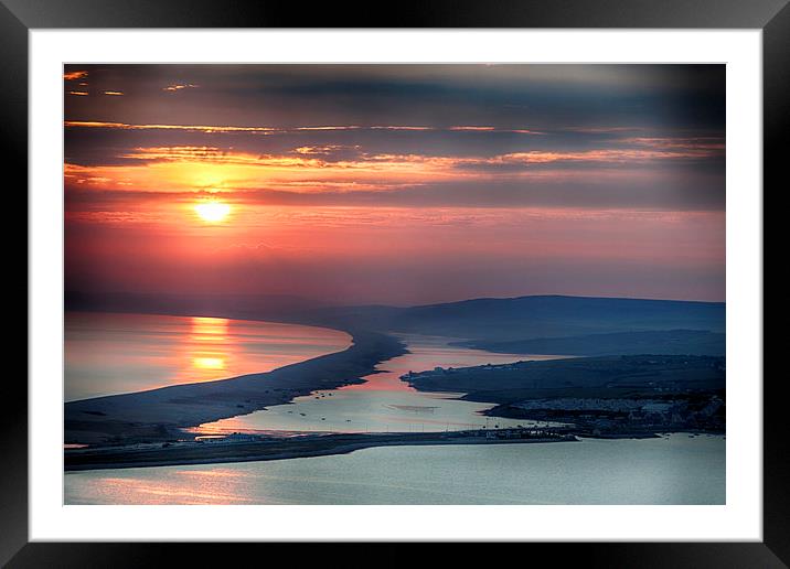  Chesil Sunset Framed Mounted Print by Mark Godden
