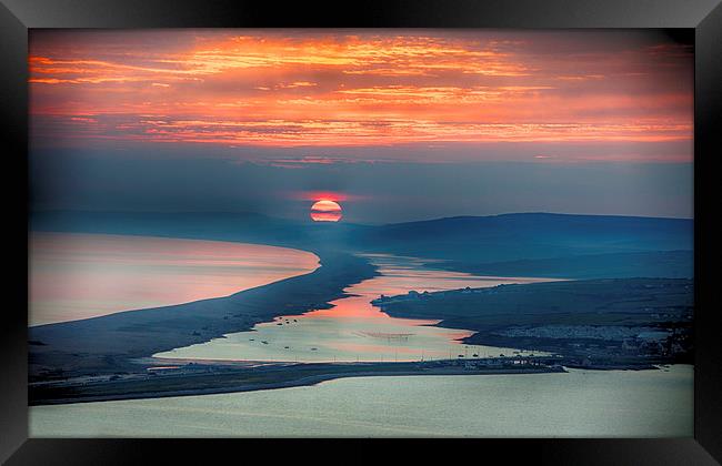  Chesil Sunset Framed Print by Mark Godden