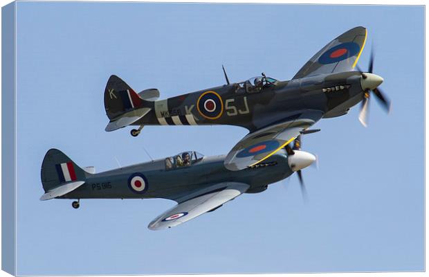 BBMF Spitfire at Yeovilton air day Canvas Print by Oxon Images