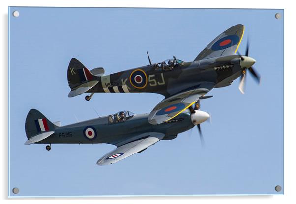 BBMF Spitfire at Yeovilton air day Acrylic by Oxon Images