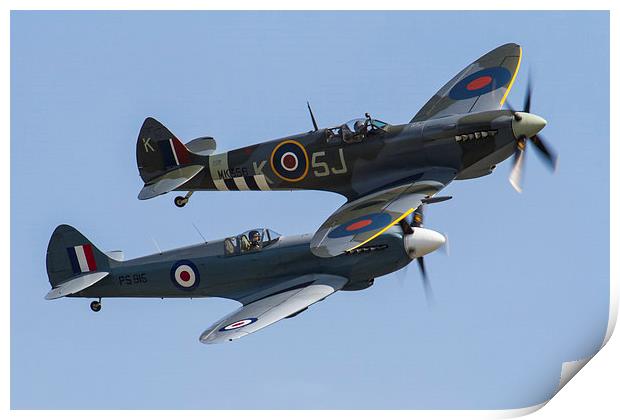 BBMF Spitfire at Yeovilton air day Print by Oxon Images