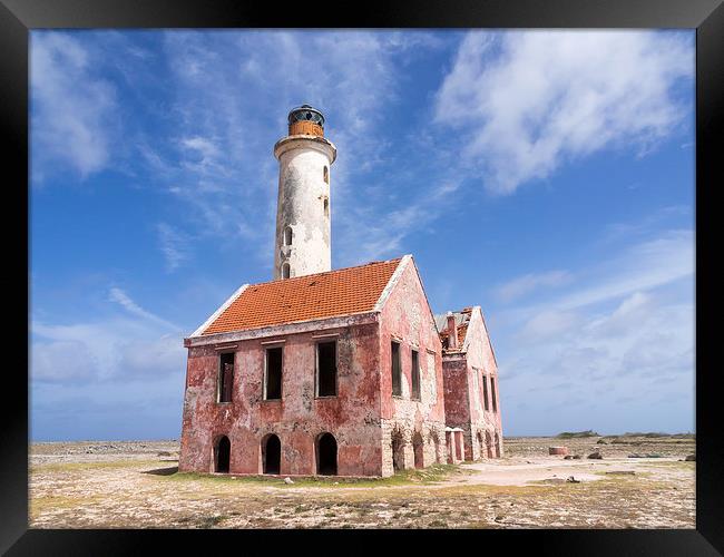 Klien Curacao - old lighthouse Framed Print by Gail Johnson