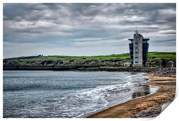 Aberdeen Beach & Marine Operations Centre Print by Valerie Paterson