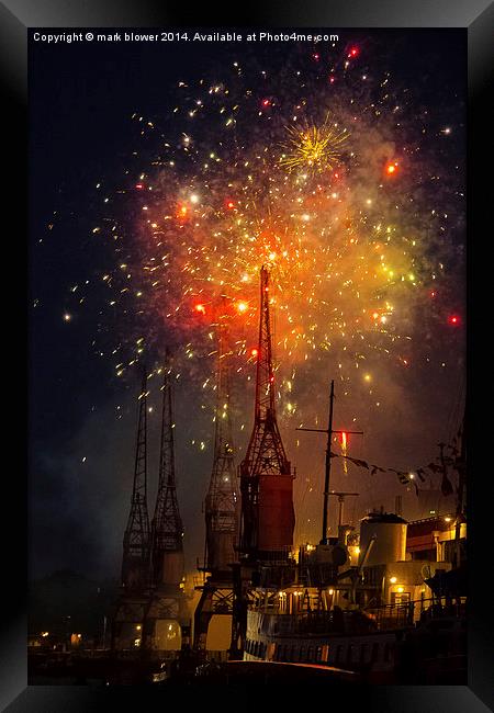 Bristol Harbour Festival Fireworks Framed Print by mark blower