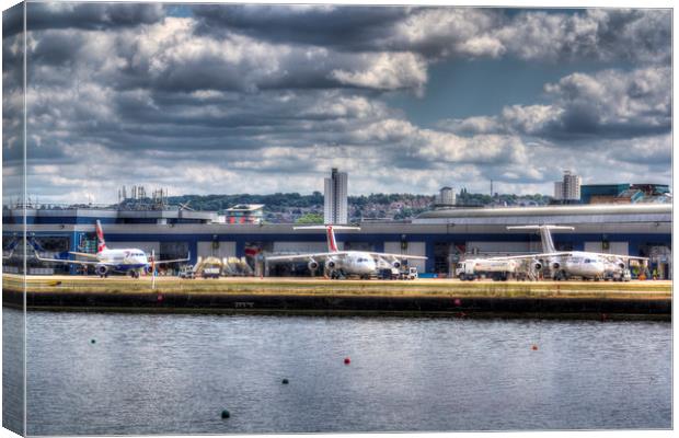    London City Airport view Canvas Print by David Pyatt