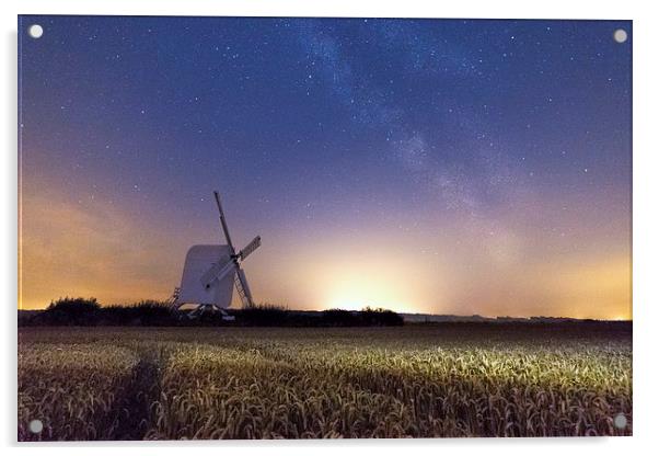  Chillenden Windmill - Kent Acrylic by Ian Hufton