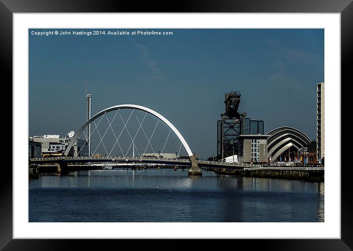 Glasgow's Iconic River Scene Framed Mounted Print by John Hastings