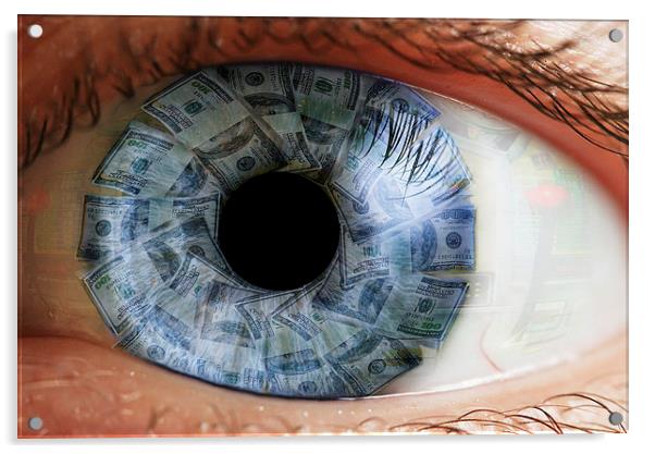 Gambling Eye Acrylic by Levi Henley