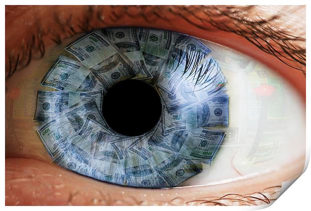 Gambling Eye Print by Levi Henley