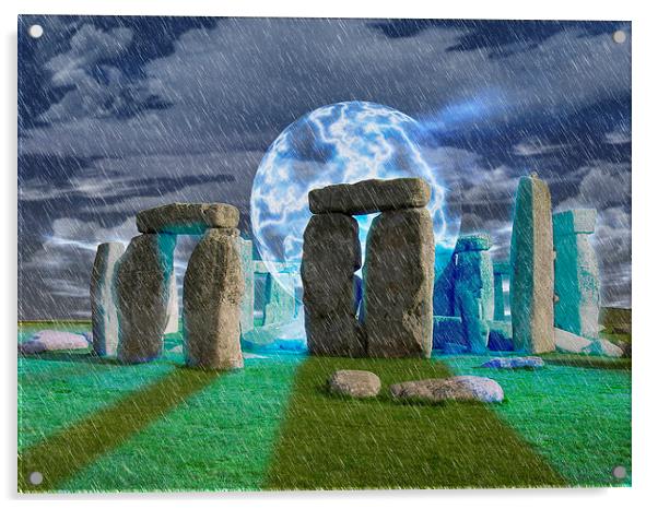  Stonehenge Magic Acrylic by Levi Henley