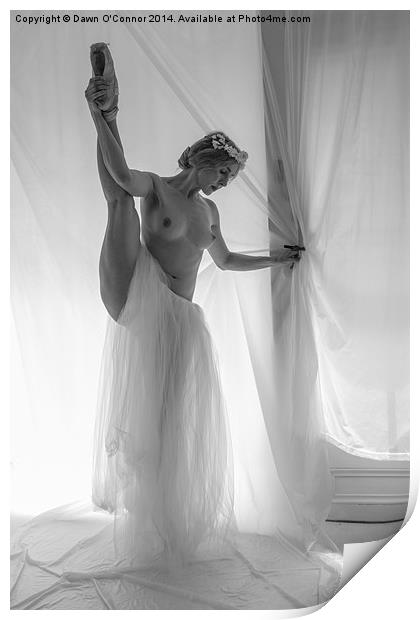  Topless Ballerina Print by Dawn O'Connor