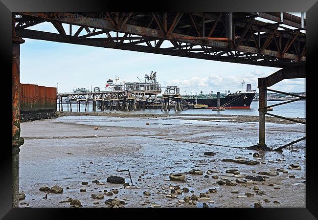 The River Mersey’s Tranmere Oil Terminal Framed Print by Frank Irwin