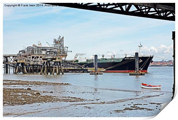 The River Mersey’s Tranmere Oil Terminal Print by Frank Irwin