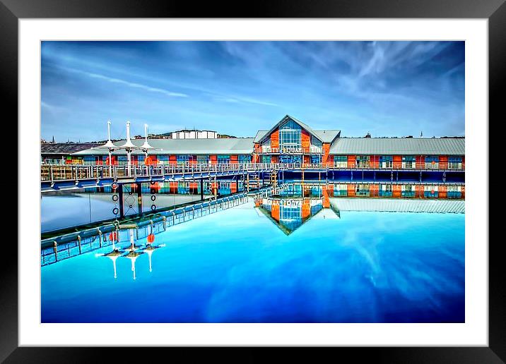  City Quay Reflection Dundee Framed Mounted Print by Valerie Paterson