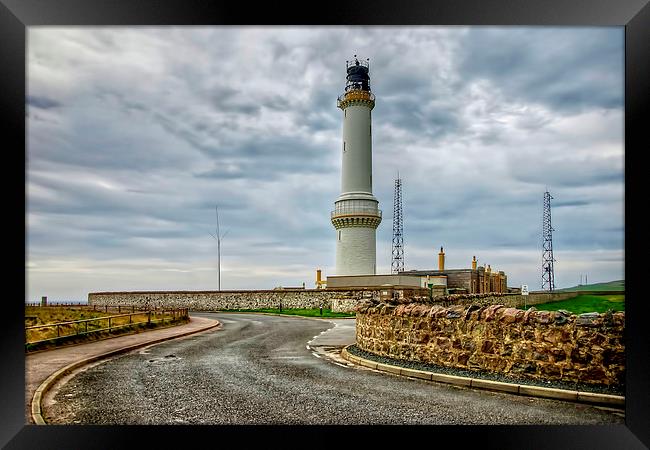  Girdleness Lighthouse Aberdeen Framed Print by Valerie Paterson