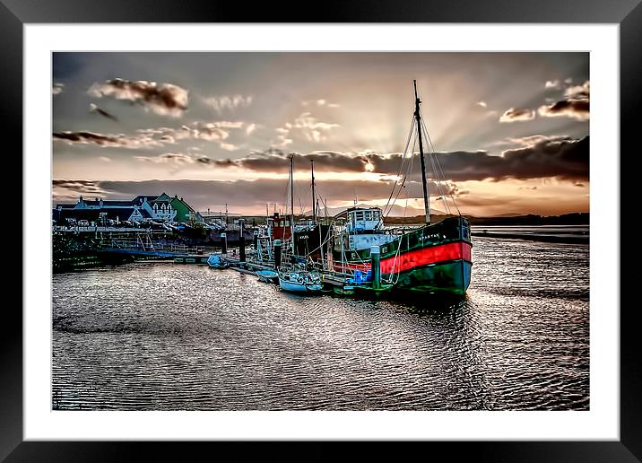 Spartan on Irvine Harbour  Framed Mounted Print by Valerie Paterson