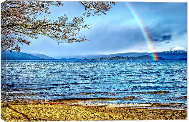  Loch Lomond Rainbow Canvas Print by Valerie Paterson