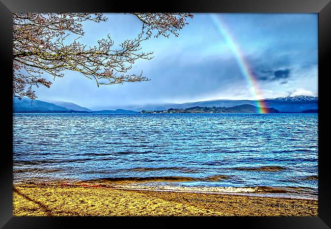  Loch Lomond Rainbow Framed Print by Valerie Paterson
