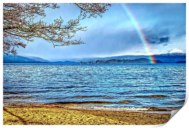  Loch Lomond Rainbow Print by Valerie Paterson
