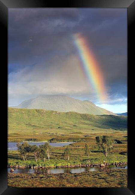  Glencoe Rainbow Framed Print by Grant Glendinning