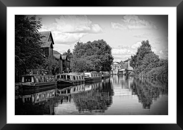  leigh moorings in monochrome Framed Mounted Print by keith hannant