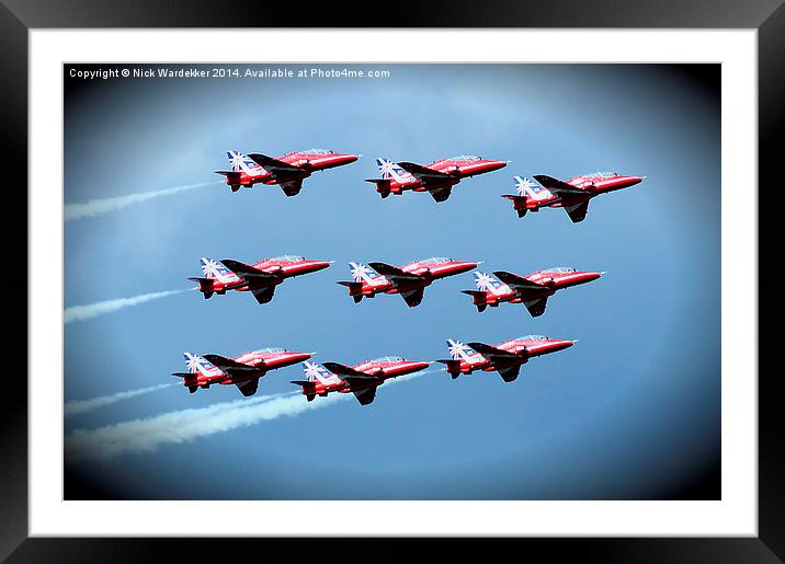  Celebrating 50 Years of displays, The Red Arrows Framed Mounted Print by Nick Wardekker