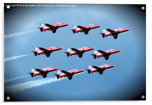  Celebrating 50 Years of displays, The Red Arrows Acrylic by Nick Wardekker