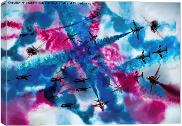  Red Arrows action sequence Canvas Print by Thanet Photos