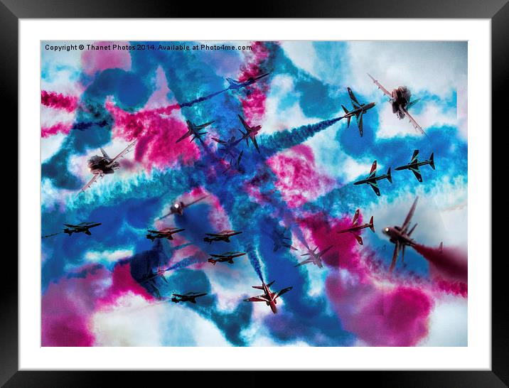  Red Arrows action sequence Framed Mounted Print by Thanet Photos