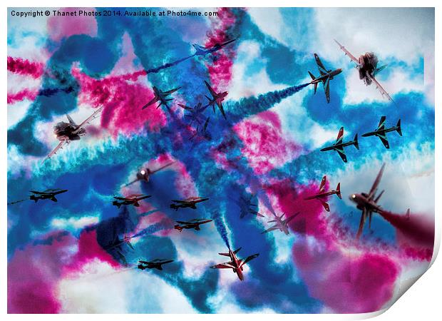  Red Arrows action sequence Print by Thanet Photos