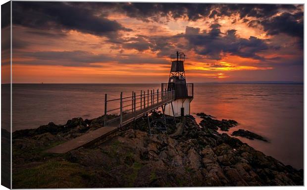  Portishead Lighthouse Canvas Print by Dean Merry