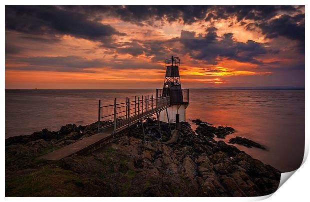  Portishead Lighthouse Print by Dean Merry