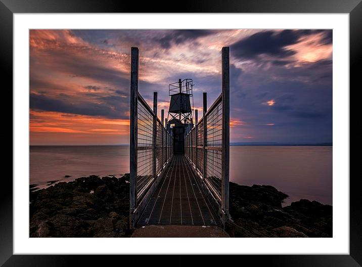  Portishead Lighthouse Bridge Framed Mounted Print by Dean Merry