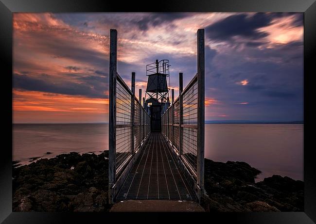  Portishead Lighthouse Bridge Framed Print by Dean Merry