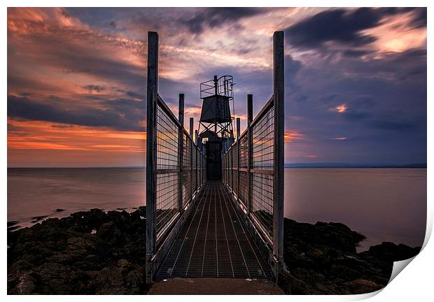  Portishead Lighthouse Bridge Print by Dean Merry