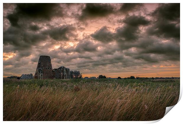  Early Morning at St Benets Abbey Print by Stephen Mole
