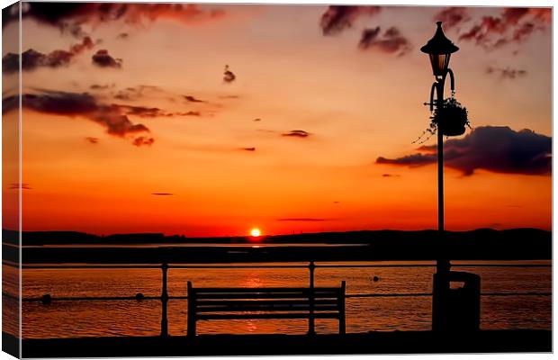  Red Sunset Canvas Print by Valerie Paterson