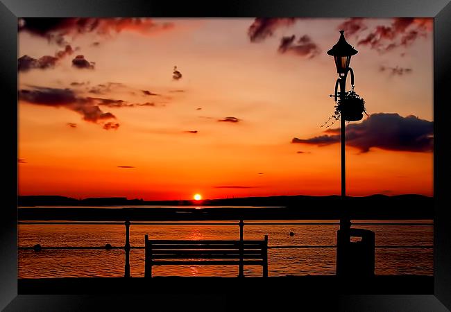  Red Sunset Framed Print by Valerie Paterson