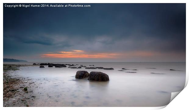 Stormy Sunset Print by Wight Landscapes