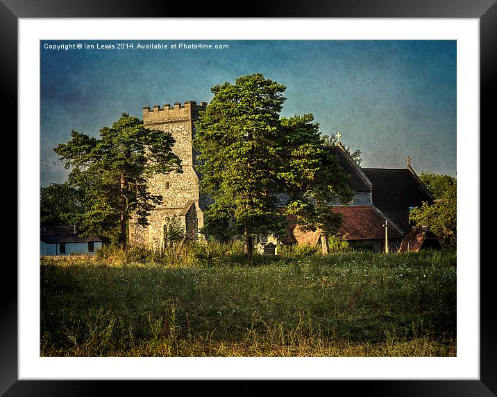 The Church Streatley on Thames Framed Mounted Print by Ian Lewis