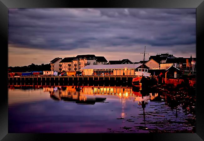 Harbour Reflection  Framed Print by Valerie Paterson