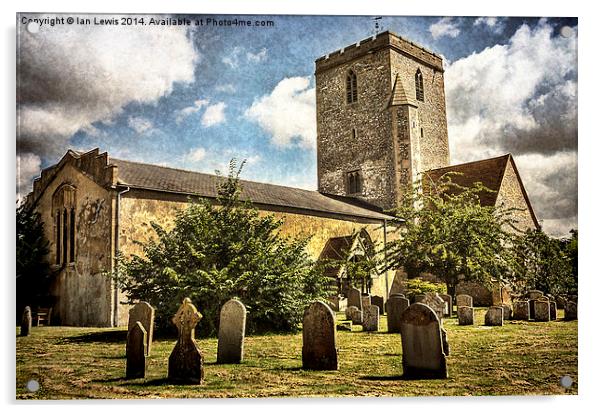  Church of St Mary Cholsey Acrylic by Ian Lewis