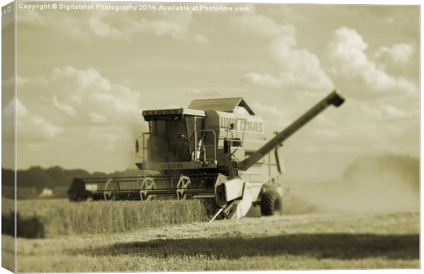 Majestic Harvesting Machine Canvas Print by Digitalshot Photography