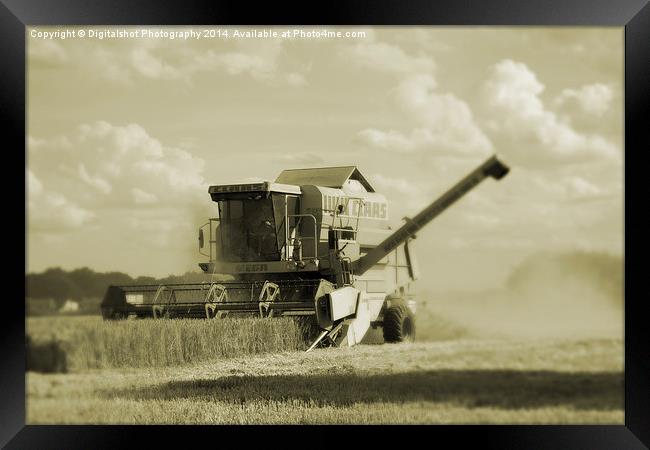 Majestic Harvesting Machine Framed Print by Digitalshot Photography