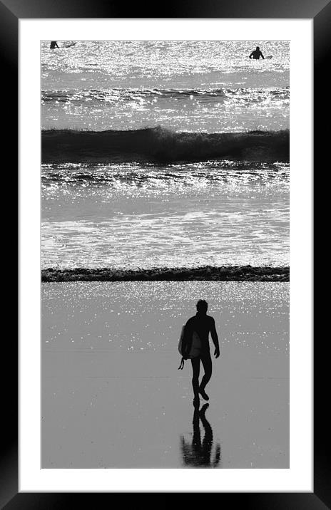  There's a time to surf ... Framed Mounted Print by Barrie Foster