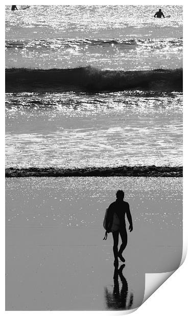  There's a time to surf ... Print by Barrie Foster