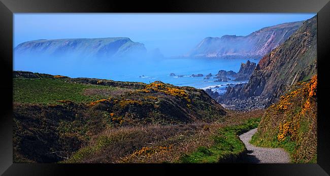 Marloes Sands and Gateholm Island Framed Print by Barrie Foster