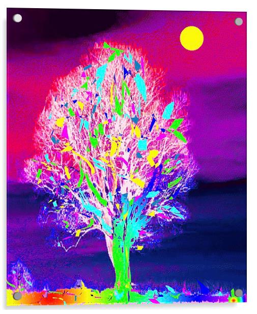  Fire Tree Acrylic by Matthew Lacey