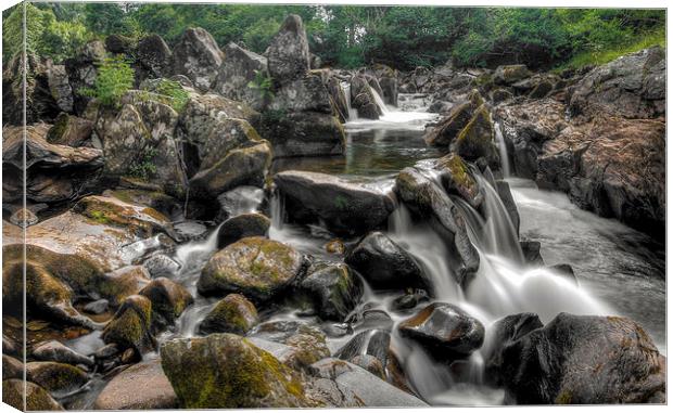 Dunkeld Hermitage Falls #2 Canvas Print by Benjamin Hodges